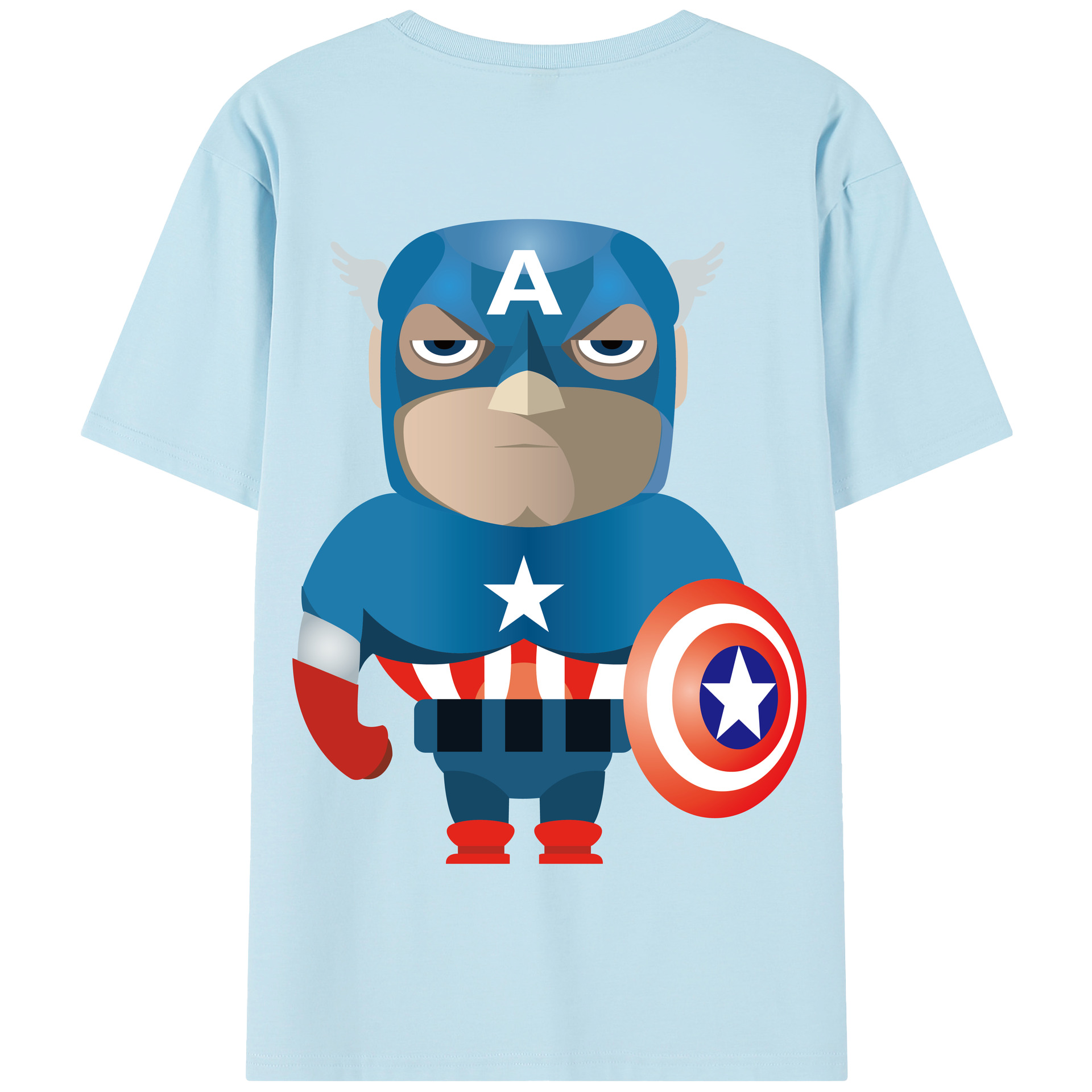 （画像用） アベンジャーズ The Avengers 綿100％半袖Tシャツ（背面プリント）